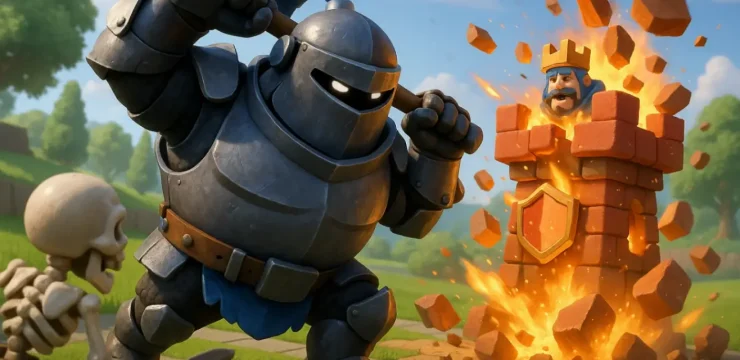 Как играть Мегарыцарем в Clash Royale: эффективная защита и атака