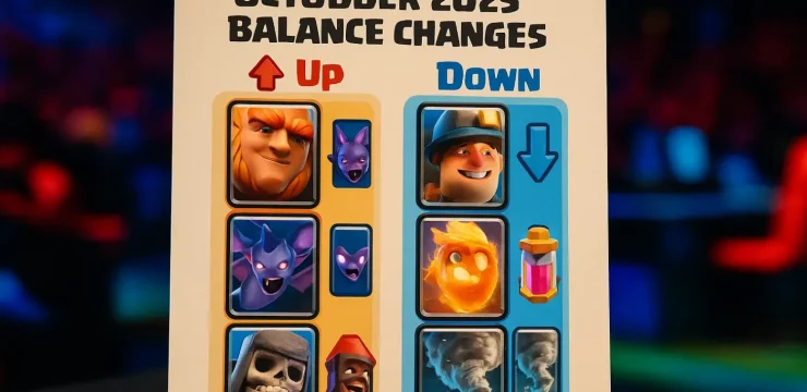 Clash Royale октябрь 2025: балансное обновление перед финалами Clash Royale League