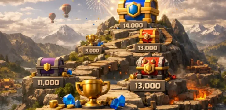 Clash Royale расширяет Trophy Road до 14000: новая система прогресса